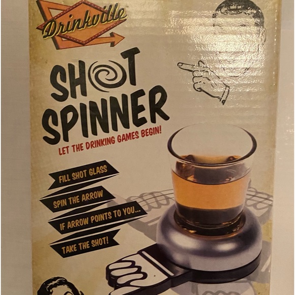 Fun spinner game with shot glass. 1.5 oz / 44ml shot glass, shot glass spinner - Picture 1 of 6